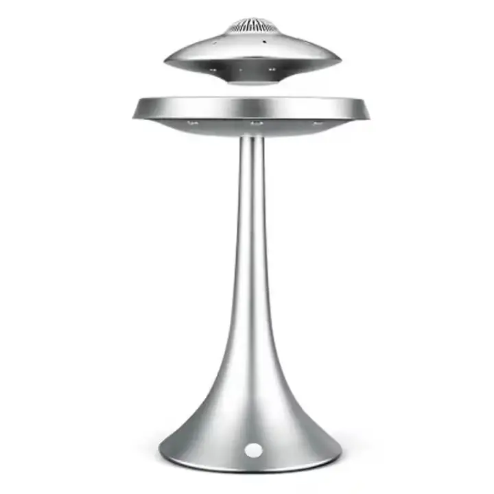 Haut-parleur UFO Super Cool Haut-parleur en lévitation Magnétique Flottant UFO Haut-parleur Lecteur de musique avec lampe de table couleur RVB