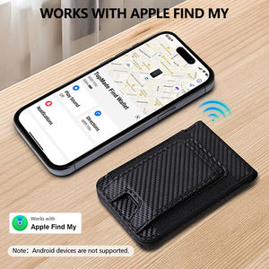 Portefeuille minimaliste Mag Safe avec suivi de puce et pince à billets Portefeuille fin en cuir PU magnétique avec support pour iPhone Series pour iPhone - Product Image 3