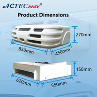 Unité de réfrigération pour fourgonnette AC.133.122, petite unité de réfrigération pour camion, 12V/24V DC, pour fourgonnette frigorifique de 4-8m³ pour la livraison urbaine de produits frais