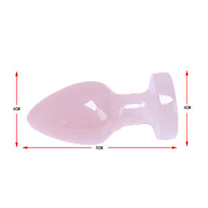 Hersteller Großhandel Natürlicher Rosa Kristall Körperpflege Anal-Erweiterung Weibliche Sexspielzeuge Jade Analplug - Product Image 5