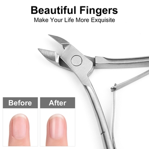 Coupe-cuticules en acier inoxydable, ciseaux à ongles, coupe-peaux mortes pour les ongles des mains et des pieds - Product Image 5