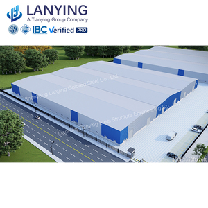 <span class=keywords><strong>Grande</strong></span> portée préfabriquée 5000 mètres carrés Construction d'entrepôt de structure métallique Entrepôt en acier à la mode avec une qualité de haut <span class=keywords><strong>niveau</strong></span> - Product Image 1