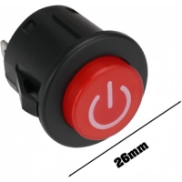 Bouton poussoir de démarrage à une touche 26 mm 3 broches 12 V pour voiture électrique pour enfants et véhicule télécommandé RC