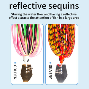 Señuelo de pesca 3D estereoscópico con ojo de pez y spinner, cebo biónico antienredos giratorio para pesca con señuelos. - Product Image 5
