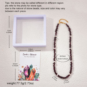 Collar de Perlas de Agua Dulce y Virutas de Granate Natural Metafísico, Joyería Curativa para el Día de la Madre y Promociones de Cumpleaños - Product Image 3