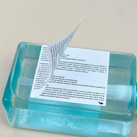 Rouleau d'étiquettes en vinyle adhésif double couche imperméable à l'eau 4 plis personnalisé livret pliant d'avertissement autocollant d'information bougie