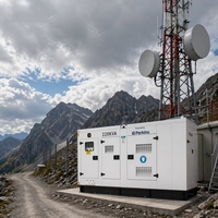 Groupe électrogène silencieux pour chantier de construction 220 kVA 176 kW, type Perkins avec ATS, puissances 200 kW, 250 kW, 300 kW, 350 kW, 400 kW, 500 kW