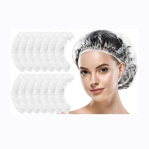 Gorros de Ducha Desechables Transparentes de PE Ecológicos de Lujo al por Mayor para Salones de Belleza y Hoteles, para Limpieza y Peluquería - Product Image 1