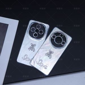 25088 Sang Trọng Bạc <span class=keywords><strong>Little</strong></span> Bear Rhinestone Điện Thoại Di Động Trường Hợp Đối Với Apple15 11 Pro 11 Pro Max Đẹp Lấp Lánh Thiết Kế Cho Iphone - Product Image 2