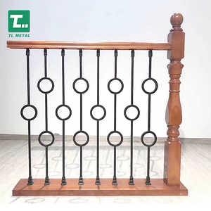 TL Double Circle, Balustres de escalier tubulaires <span class=keywords><strong>en</strong></span> <span class=keywords><strong>fer</strong></span> <span class=keywords><strong>forgé</strong></span>, design moderne, résistants à la rouille, thermolaqués noir, pour main courante - Product Image 6
