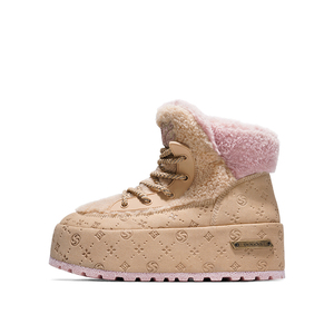 <span class=keywords><strong>Bottines</strong></span> d'hiver et d'automne chaudes, élégantes, légères, imperméables, respirantes, à plateforme, à lacets, doublées de fourrure, décontractées et stylées - Product Image 5