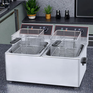 Freidora de Gas eléctrica de 2 tanques y 2 cestas para uso doméstico, restaurante, Hotel, tienda de alimentos agrícolas, Estado nuevo y usado - Product Image 4