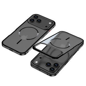 Funda de Teléfono con Marco Metálico de Aluminio Magnético Electrochapado para <span class=keywords><strong>iPhone</strong></span> 17 Air 16 Plus 15 14 13 <span class=keywords><strong>12</strong></span> <span class=keywords><strong>Pro</strong></span> <span class=keywords><strong>Max</strong></span> 11, Funda Mate para Teléfono Móvil - Product Image 5