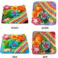 Tapis interactif en peluche pour chien, distributeur de friandises à alimentation lente, jeu de cache-cache et tapis olfactif pour l'entraînement