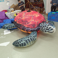 Tortue géante gonflable, modèle de tortue de mer gonflable de dessin animé avec éclairage LED