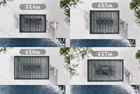 Pergola motorisée en aluminium avec toit à lames orientables