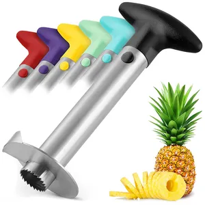 Corer de frutas de alta calidad, cortador de piña, pelador, rebanador de piña de acero inoxidable