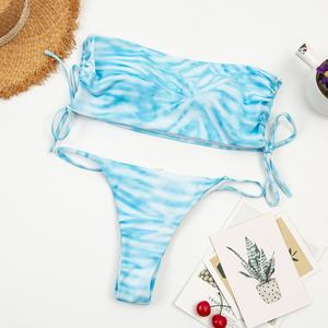 Nuevo Modelo 2025, Traje de Baño de Una Pieza con Estampado Sólido/de Puntos, Halter con Tiras Laterales, Micro Tanga Bikini, Servicio OEM - Product Image 2