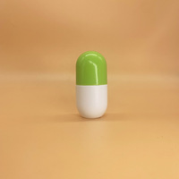 100ml Vide Vert Capsule En Forme De Pilule Trois Ensemble Poudre Solide Emballage Portable scellé Split Bouteille Médecine Bouteille En Plastique