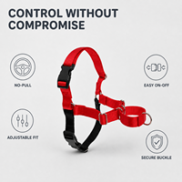Harnais anti-traction OKPET pour chien, à clip frontal, type martingale, réglable, en nylon respirant, pour la promenade