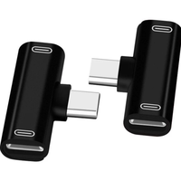 Adaptador USB2.0 2 en 1 Tipo C, Divisor de Carga y Auriculares Auxiliares de 12 Meses de Duración, Transformador para Android, para Samsung, Hua, Pure Braid