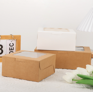 <span class=keywords><strong>Sorpresa</strong></span> plegable pastel postre cajas regalo venta al por mayor de cartón para llevar reciclable lámina de oro - Product Image 2