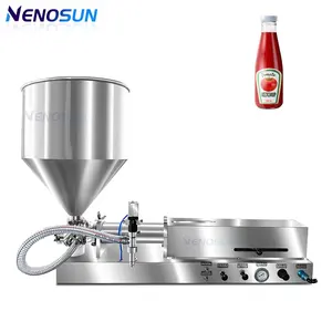 Nenosun Piston Semi-automatic Filling Machine Ketchup Mayonnaise Jam Chili Sauce Paste Filling Machine