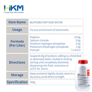 Acqua Peptone Bufferizzata, <span class=keywords><strong>BPW</strong></span> per il Pre-Riccoimento di Salmonella - Product Image 4