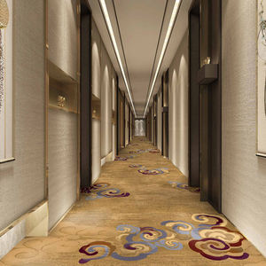 Luxe Floral Décoratif Hôtel Couloir Axminster Alfombra Rollo Antidérapant Chinois Jacquard Tapis Pour Hôtel Couloir Noir Or - Product Image 2