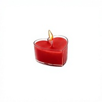 Bougies chauffe-plat romantiques en forme de cœur pour anniversaires, mariages, fiançailles - 9 pièces, petite taille, sans parfum, en cire, fabriquées en Chine