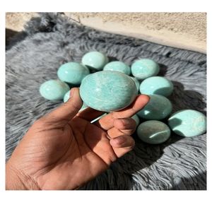 Sphère d'Amazonite Sculptée à la Main Pierre Naturelle Cristal Boule de Guérison Cadeau pour la Décoration de la Maison Fête des Mères - Product Image 1