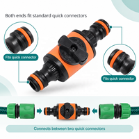 Adaptateur rapide pour tuyau d'arrosage de jardin en caoutchouc avec filetage 3/4 pouce, raccords de robinet, norme DIN