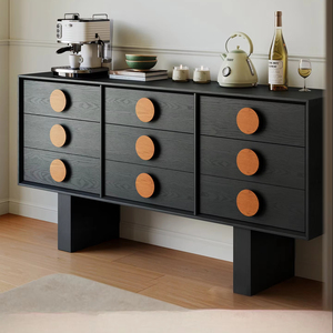 Aparador de Lujo con Bordes Curvos, Mueble de Almacenamiento Grande con Cajones y Patas Elevadas para Comedor - Product Image 1