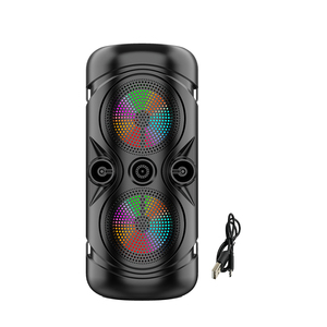 ZQS-4259 Enceintes Bluetooth portables sans fil, grande puissance, double caisson de basses stéréo de 4 pouces, basses puissantes, pour fêtes, avec microphone, karaoké familial - Product Image 4