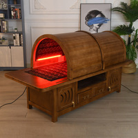Dôme de Sauna à Tourmaline pour Thérapie Traditionnelle Chinoise, Dôme Chauffant avec Compartiment de Rangement, Lumières Photoniques pour Soins de Santé
