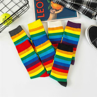 Chaussettes longues en coton élastique pour femmes, style mode, motif floral, respirantes, anti-bactériennes, pour l'automne, usage quotidien