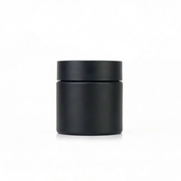Pot en verre givré noir mat avec couvercle en plastique à sécurité enfant, protection UV, 2oz, 3oz, 4oz, 5oz, 6oz, pour le stockage de pilules