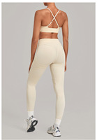 Dames 2-delige yogaset, zacht hardloop topje, sneldrogend, ademend, vierweg stretch, geschikt voor buitenactiviteiten