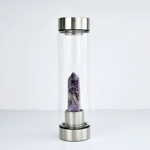 Crystal Crafts Wasser flasche mit Kristall in Amethyst Wasser flasche Crystal Tea Cups