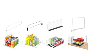Plástico vertical para armario, organización de partición en forma de L, organizador deflector de acrílico transparente duradero, divisores de estante ajustables - Product Image 2