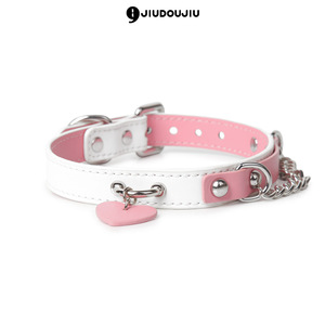 Collier érotique en cuir SM avec étiquette, gravure, accessoires BDSM, collier de traction, produits pour adultes, chaîne de cou pour jouet sexuel - Product Image 2