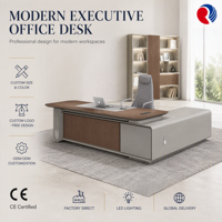 Bureau de direction moderne en bois pour cadre supérieur