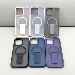 Chủ Sở Hữu Điện Thoại Kim Loại Từ Máy Ảnh Matte Cứng PC Phụ Kiện Chống Drop Di Động Trong Suốt Điện Thoại Di Động Trường Hợp - Product Image 6