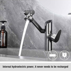 Robinet de lavabo mécanique multifonctionnel SANIPRO avec affichage numérique LED intelligent, rotation libre, robinets de lavabo - Product Image 5