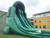 Tyrolienne gonflable de jeux interactifs gonflables commerciaux pour la location de partie à vendre