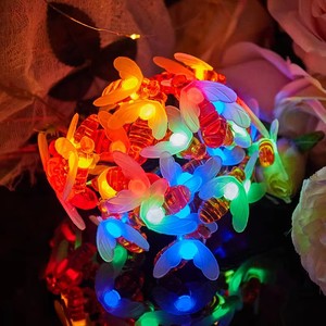 Nouvelle <span class=keywords><strong>guirlande</strong></span> lumineuse <span class=keywords><strong>solaire</strong></span> LED extérieure IP44 en forme d'abeille, étanche, pour jardin et pelouse, avec matériau en cuivre - Product Image 5