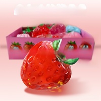 Jouet moelleux en forme de fraise, fait main, pour le soulagement du stress et la relaxation, à récupération lente, malléable, fabriqué avec de la vaseline