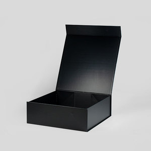 <b>Black</b> Custom Rigid Cardboard Magnet Closure Jewelry Packaging Book Shaped Magnetic Flap <b>Gift</b> <b>Box</b> - Product Image 2