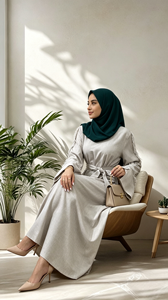 6804 #   Nouvelle robe longue en lin pour femmes musulmanes, design de fête de haute qualité, vêtements en gros - Product Image 3