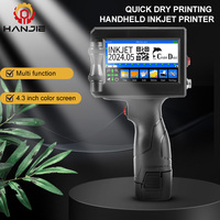 Impresora de inyección de tinta portátil de mano, máquina de impresión de pantalla táctil para número de lote, código de fecha, logotipo, número de serie, código de barras, código QR